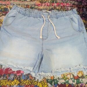 Celebrity Pink Light Wash Jean Shorts